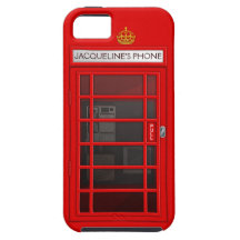 Personalisierbare rote Telefonzelle iPhone 5 Hülle
