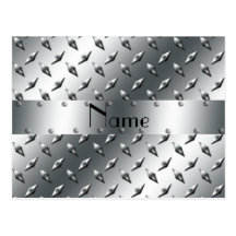 Personalisiert mit Ihrem Namensdiamantplattenstahl Postkarte