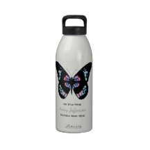Personalisiert: Schmetterlings-Wasser-Flasche Wasserflaschen
