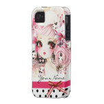 Personalisiert - schönes Animemädchen mit Häschen iPhone 4 Hülle
