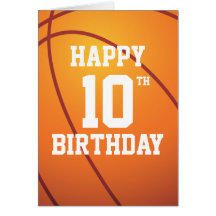 Personalisierte Basketball-Geburtstags-Karte