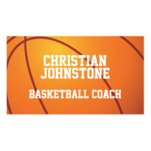 Personalisierte Basketball-Trainer-Geschäfts-Karte Visitenkartenvorlagen