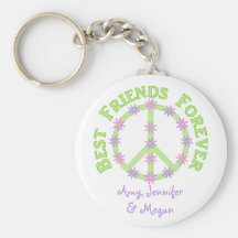 Personalisierte beste Freunde für immer Keychain Schlüsselband
