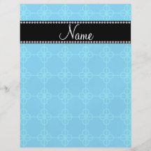 Personalisierte blaue retro Namenskreise Bedruckte Flyer