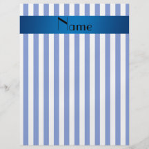 Personalisierte blaue und weiße Namensstreifen Individuelle Flyer