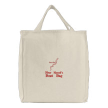 Personalisierte Boots-Tasche, rotes Bärn-Flusslogo
