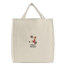 Personalisierte Cheerleader gestickte Taschentasch