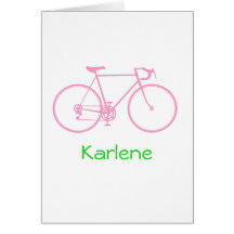 Personalisierte Fahrrad-Mitteilungskarten