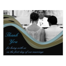 Personalisierte Fotohochzeit danken Ihnen Karten Postkarten