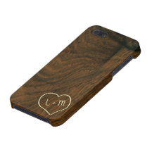 Personalisierte gealterte hölzerne Mahagonibeschaf iPhone 5 Cover