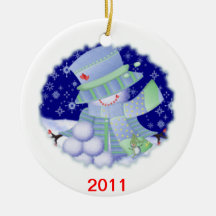 Personalisierte GLÜCKLICHE CHANUKKASnowman VERZIER Weihnachtsbaum Ornamente