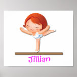 Personalisierte GYMNASTIK Geschenke Plakatdrucke
