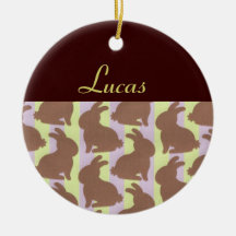 Personalisierte Häschen-Baby-Verzierung Weihnachtsbaum Ornament