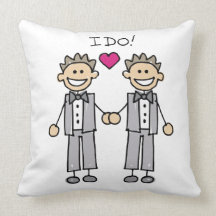 Personalisierte homosexuelle Bräutigame der Hochze Kissen