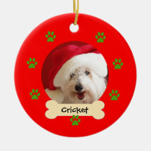 Personalisierte Hundeweihnachtsverzierung - 1 Seit Ornamente