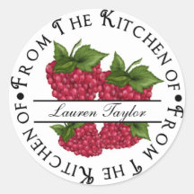 Personalisierte Küchen-Backen-Aufkleber-Himbeeren