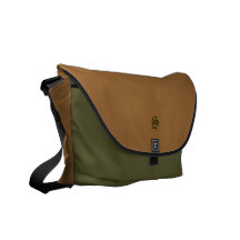 Personalisierte mit Monogramm grüne TAN-Rickshaw-T Kuriertasche
