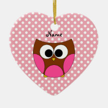Personalisierte Namenseule Weihnachtsbaum Ornament
