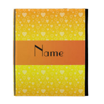 Personalisierte Namensherzen des orange Gelbs