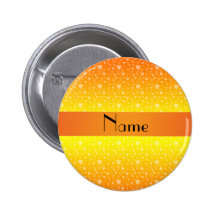 Personalisierte Namensherzen des orange Gelbs Anstecknadel
