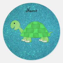Personalisierte Namensschildkröte Sticker