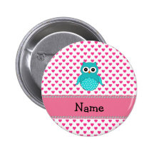 Personalisierte niedliche Namenseule Anstecknadelbuttons