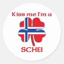 Personalisierte norwegische küssen mich, den ich S Runde Aufkleber