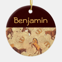 Personalisierte Pferdebaby-Verzierung Weihnachtsbaum Ornamente