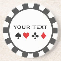 Personalisierte Poker-Chip-Untersetzer