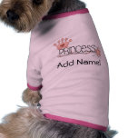 Personalisierte Prinzessin Dog Tshirt Haustier Tshirt