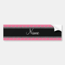 Personalisierte rosa Namensdiamanten Auto Sticker