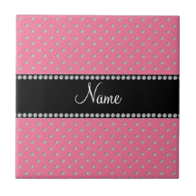 Personalisierte rosa Namensdiamanten Fliese