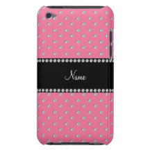 Personalisierte rosa Namensdiamanten Barely There iPod Cover