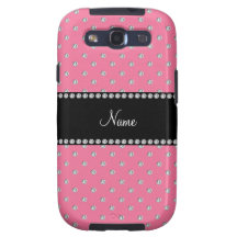 Personalisierte rosa Namensdiamanten Galaxy S3 Hülle