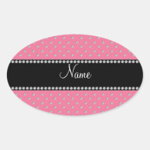 Personalisierte rosa Namensdiamanten Sticker