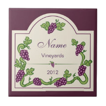 Personalisierte Wein-Aufkleber-Fliese Trivet