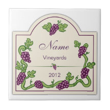 Personalisierte Wein-Aufkleber-Fliese Trivet