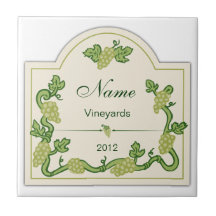 Personalisierte Wein-Aufkleber-Fliese Trivet
