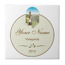 Personalisierte Wein-Fliese Trivet