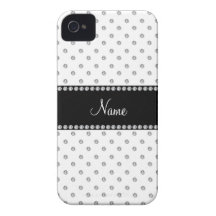 Personalisierte weiße Namensdiamanten iPhone 4 Hülle