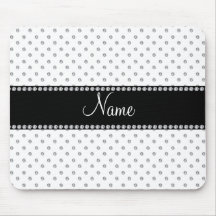 Personalisierte weiße Namensdiamanten Mousepad