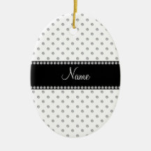 Personalisierte weiße Namensdiamanten Ornament
