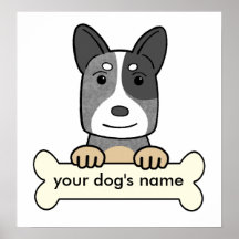 Personalisierter australischer Vieh-Hund Poster