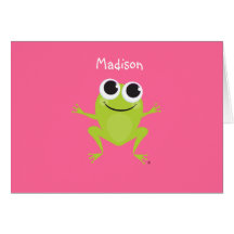 Personalisierter bester Leben FROSCH Notecard Grußkarte