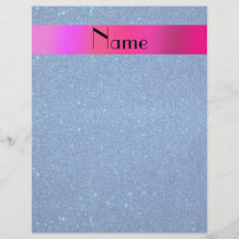 Personalisierter blauer NamensGlitter Flyer Druck