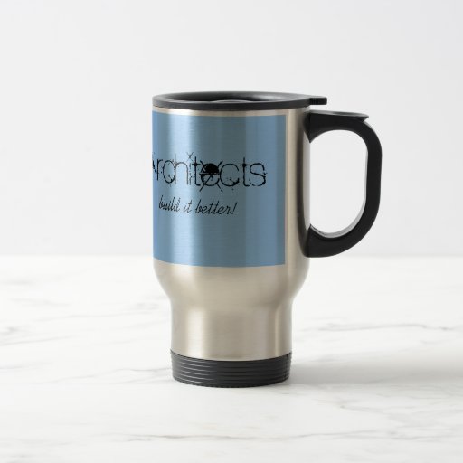 Personalisierter blauer rostfreier Stahl-Architekt Teetasse