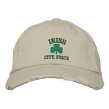 Personalisierter irischer Stadt-Staat gestickter H Besticktes Baseballcap