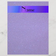 Personalisierter lila NamensGlitter Bedruckte Flyer