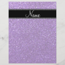 Personalisierter lila NamensGlitter Vollfarbige Flyer