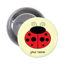 Personalisierter Marienkäfer-Knopf Buttons
